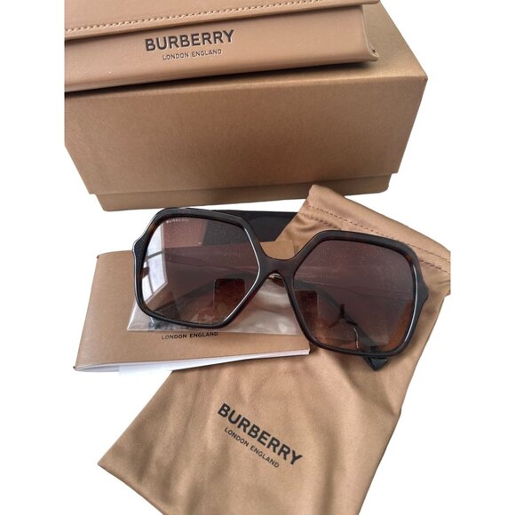 BURBERRY Olivia Brown Oversized Sunnies Sunglasses NEW New with original box - Picture 3 of 6